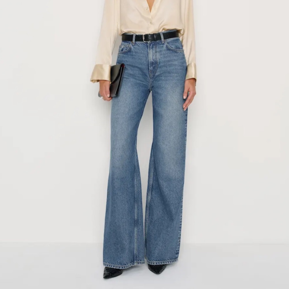 Reformation Cary High Rise Slouchy Wide Leg Jeans